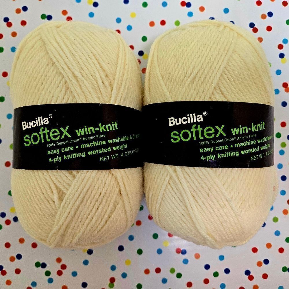 BUCILLA SOFTEX WIN-KNIT YARN 4 ply worsted